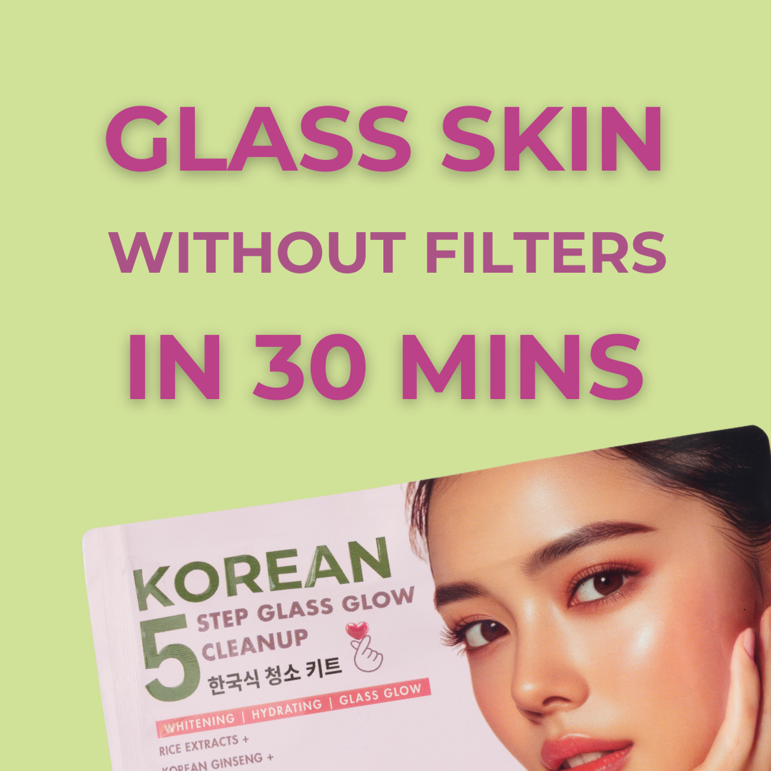 Aurey Korean 5 Step Glass Glow Cleanup Kit Whitening Hydrating Glass Glow