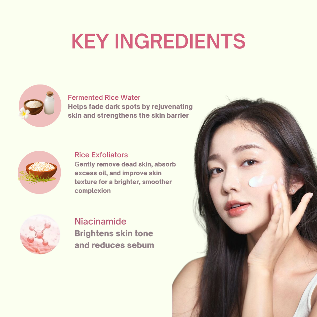 Aurey Korean Rice Scrub With Rice Exfoliator & Niacinamide 1Kg