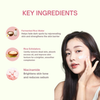 Aurey Korean Rice Scrub With Rice Exfoliator & Niacinamide 1Kg