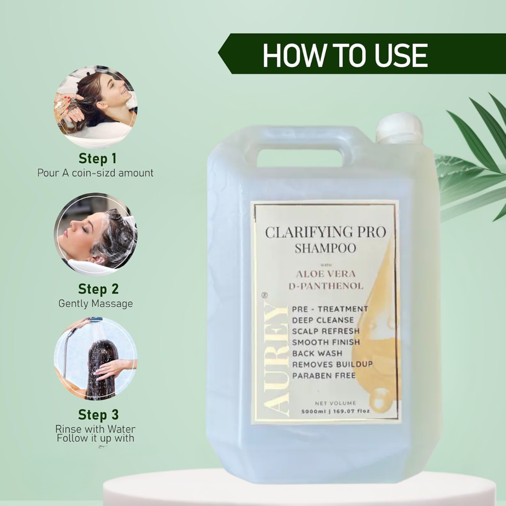 Aurey Clarifying Pro Shampoo with Aloe-vera & D-Panthenol 5000 ml