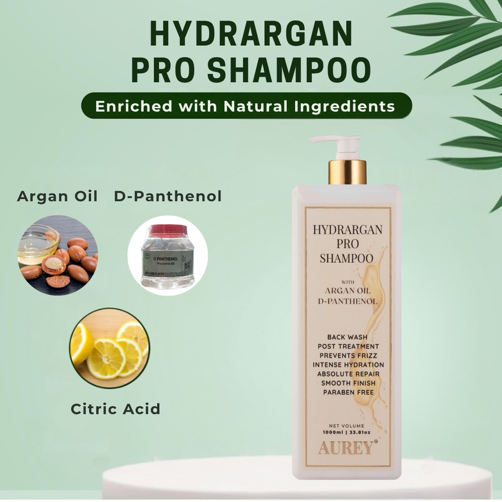 Aurey Hydrargan Pro Shampoo With Argan Oil & D-Panthenol 1000 ml