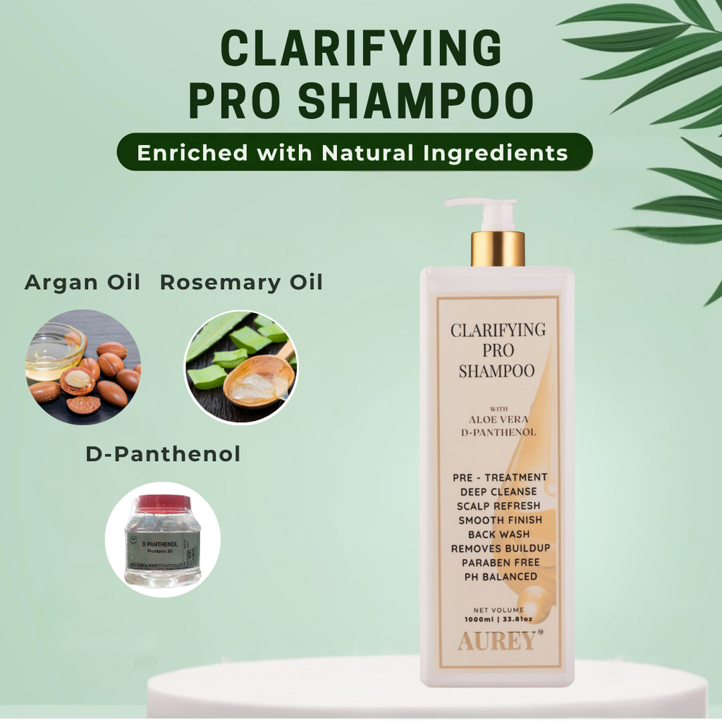 Aurey Clarifying Pro Shampoo With Aloe Vera & D-Panthenol 1000 ml