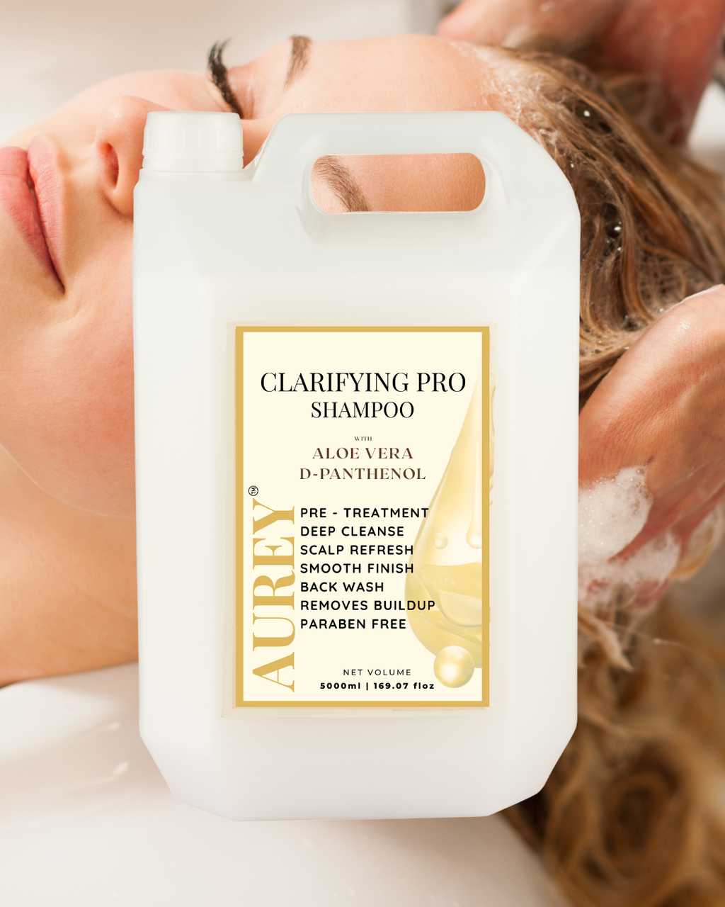 Aurey Clarifying Pro Shampoo with Aloe-vera & D-Panthenol 5000 ml
