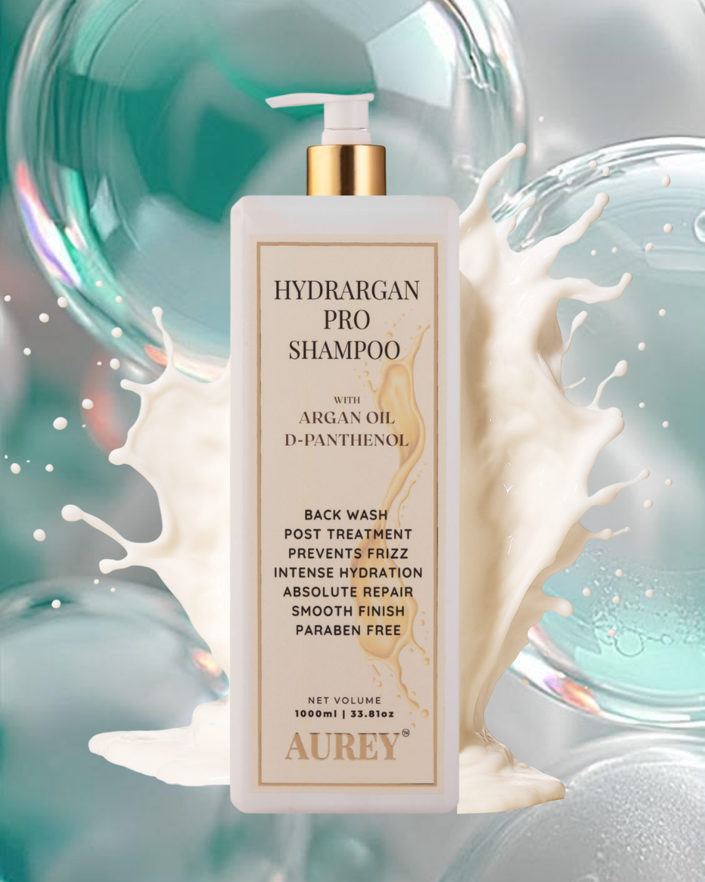 Aurey Hydrargan Pro Shampoo With Argan Oil & D-Panthenol 1000 ml