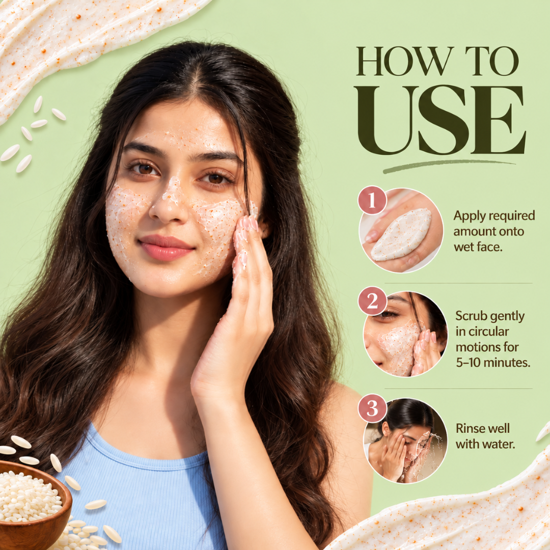 Aurey Korean Rice Scrub With Rice Exfoliator & Niacinamide 1Kg