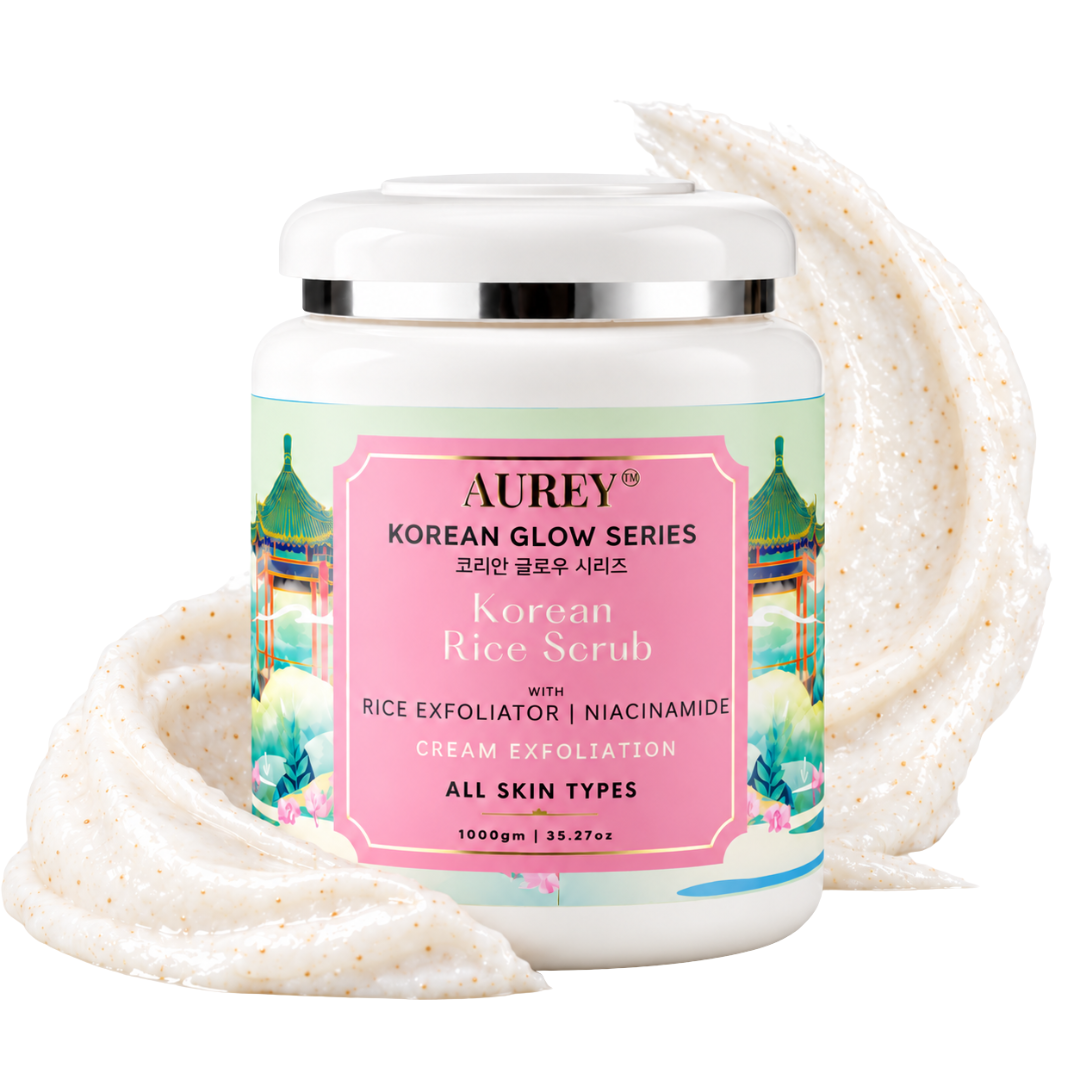 Aurey Korean Rice Scrub With Rice Exfoliator & Niacinamide 1Kg