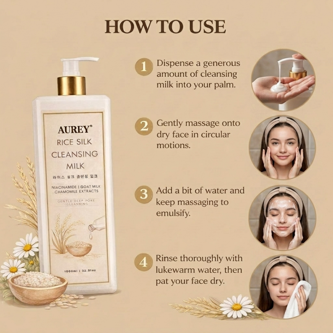 Aurey Korean Rice Silk Cleansing Milk 1 Kg