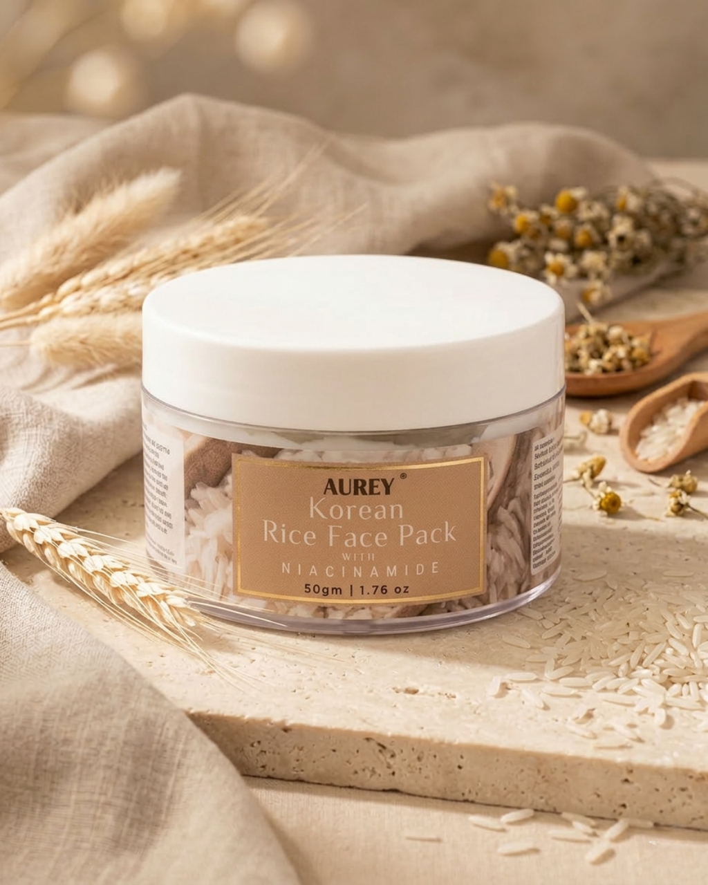 Aurey Korean Rice Pack with Niacinamide and Rice Extracts 50gm