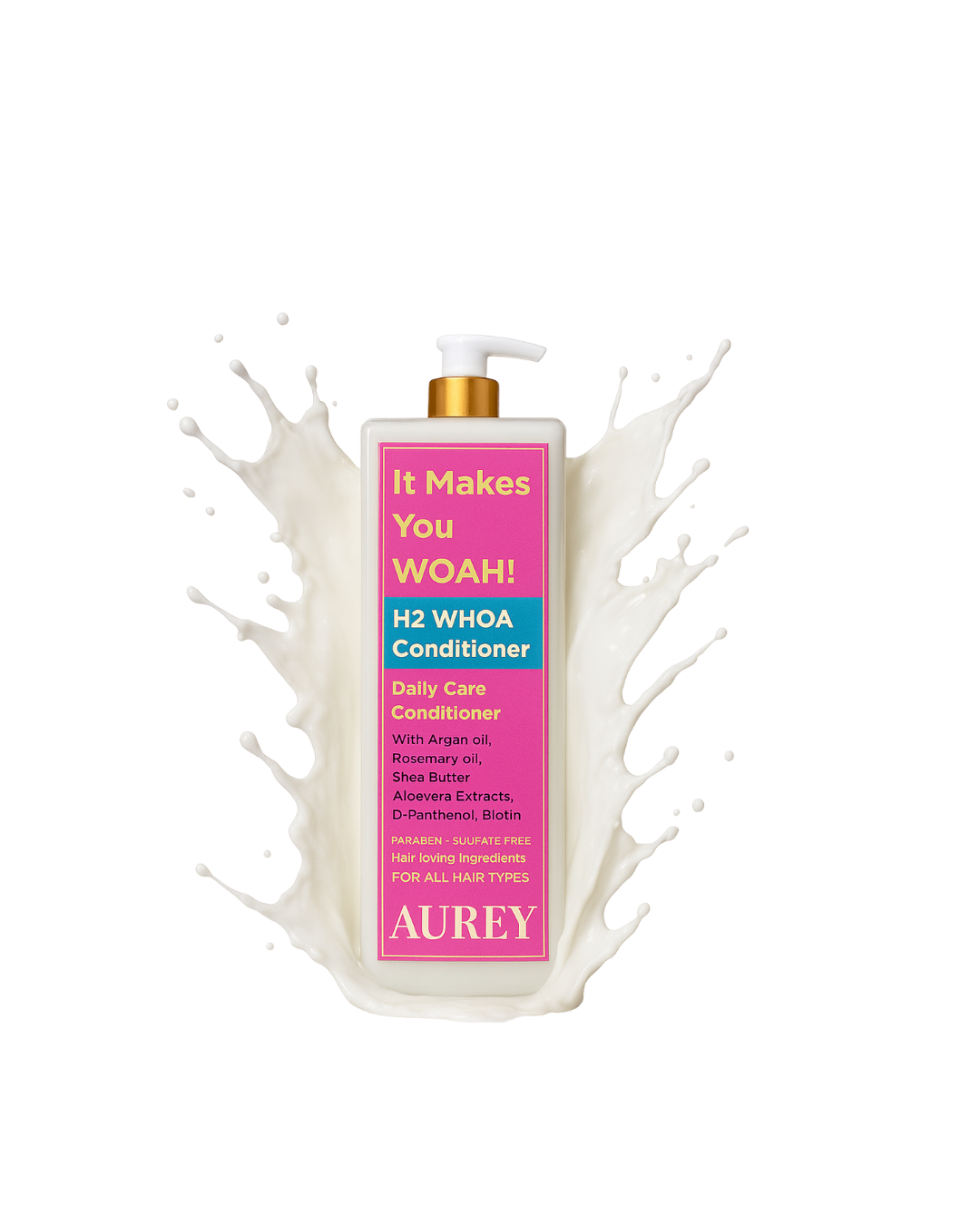 Aurey H2 WHOA Conditioner for Dry & Treated Hair | Nourishing & Smoothing Formula | 1000ml